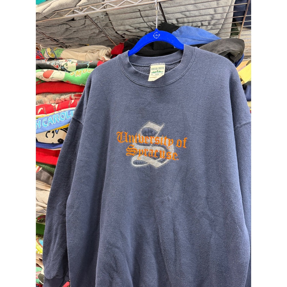 Briar Creek University of Syracuse Sweatshirt Mens XXL Navy Blue Embroidered S